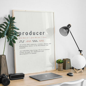 Music Producer Definition Print | Music Studio Poster, 5 of 10