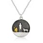 Beneath The Nights Sky Golden Dog Necklace, thumbnail 2 of 5