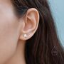 Little Planet Stud Earrings In Sterling Silver, thumbnail 3 of 10