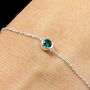Genuine Emerald Cz Bracelet In Sterling Silver, thumbnail 1 of 7