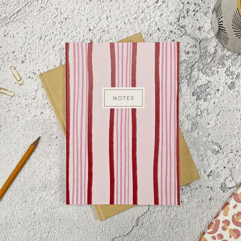 Red And Pink Stripe Notebook, 6 of 7