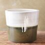 Large Block Green Ceramic Planter, H26cm, thumbnail 2 of 5