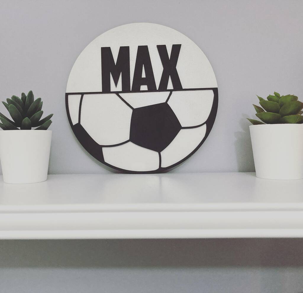 Football Themed Personalised Door Plaque By My Sophie Sparkles