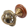 22cm Bronze Armillary Sphere With Wooden Base, thumbnail 5 of 5