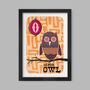 O Is For Owl Poster Print, thumbnail 1 of 4