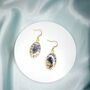 Book Lover Forget Me Not Gold Plated Earrings, thumbnail 5 of 10