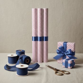 Luxury Striped Gift Wrapping Paper – Blue And Red Design, 5 of 8