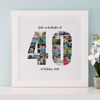 Personalised 40th Birthday Photo Collage, 5 of 9