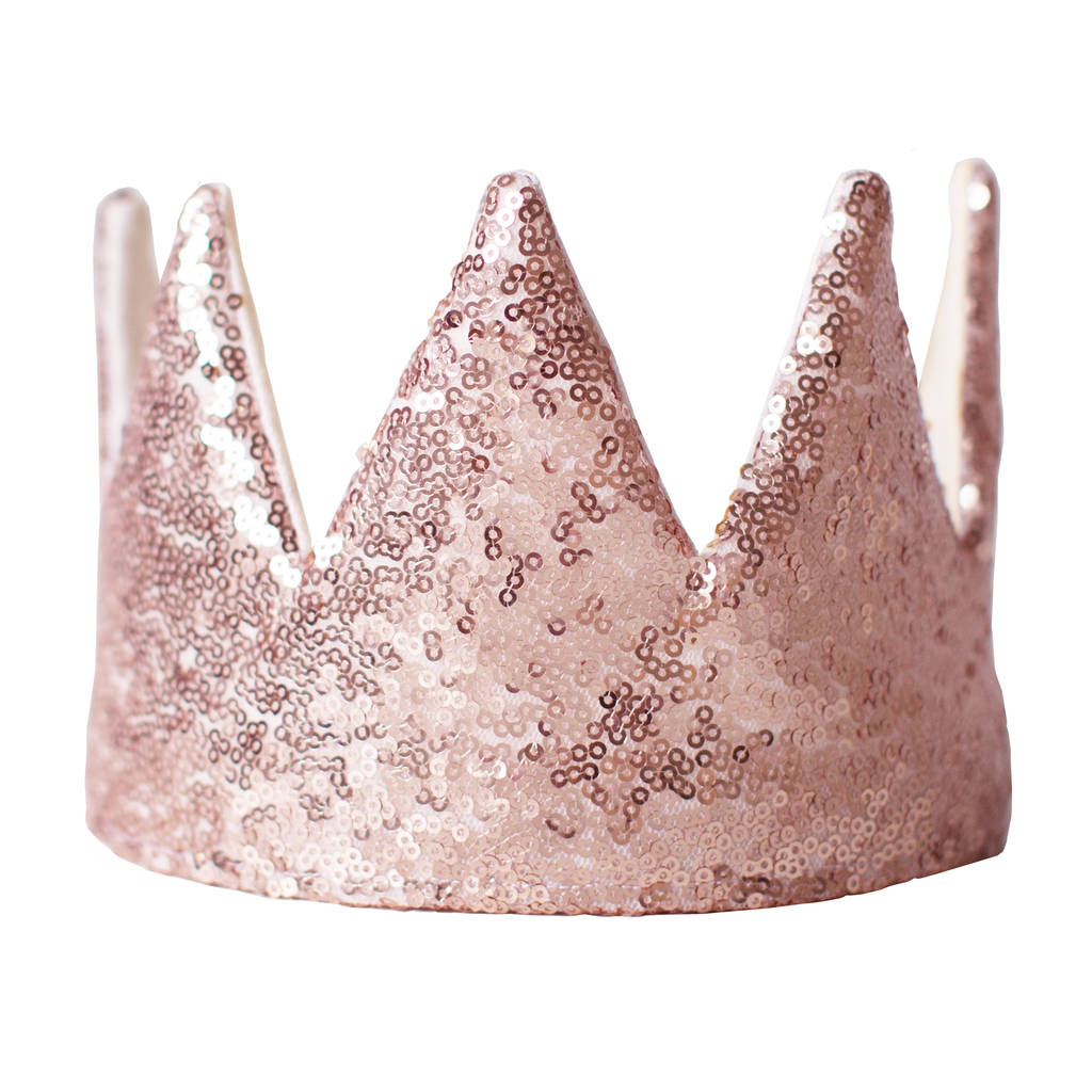 Rose Gold Sequin Crown By Fable Heart Rose Gold Sequin Crown By Fable Heart