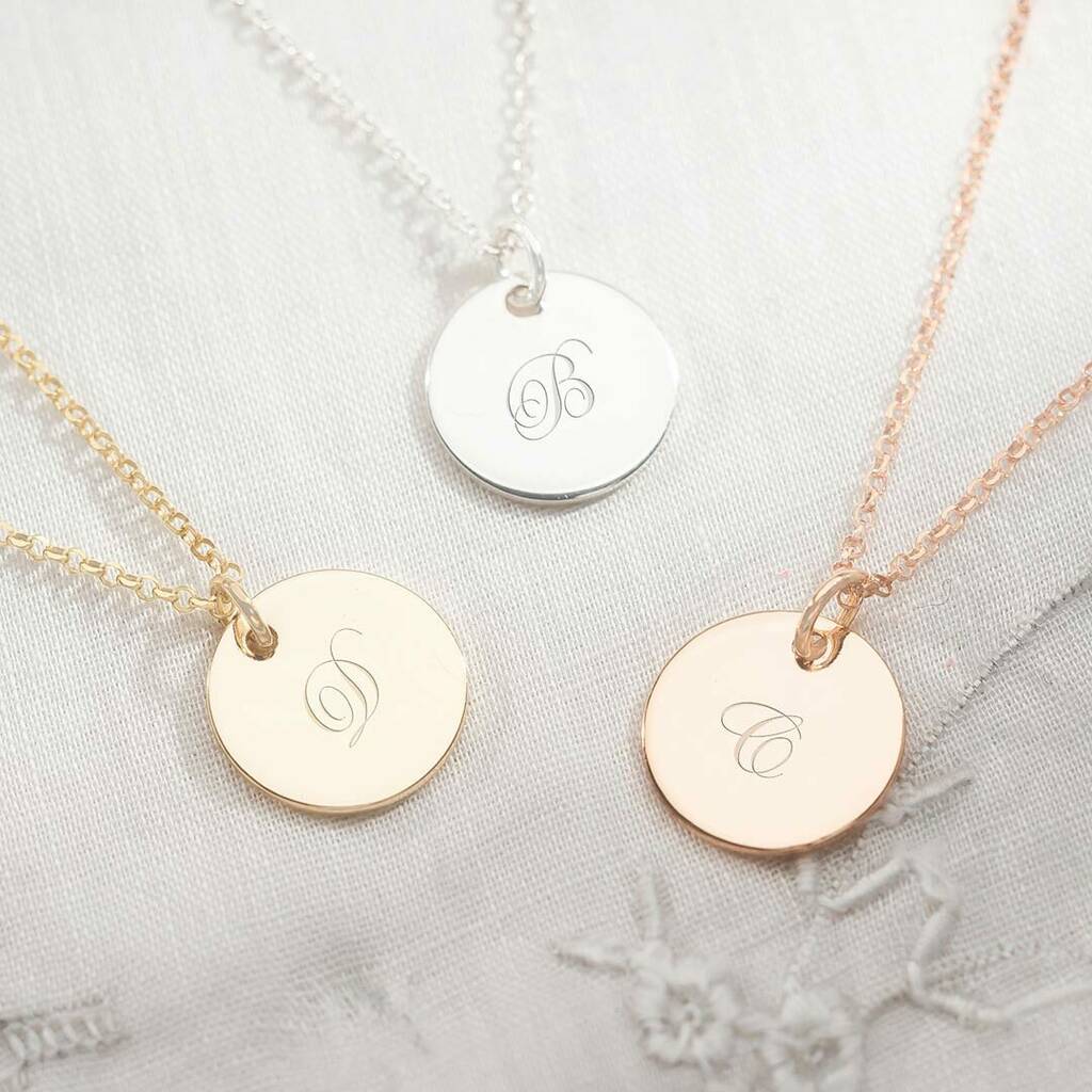 Initial Pendant Personalised Necklace By Bloom Boutique