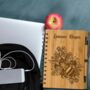 Personalised Bamboo Floral Bee Notebook Eco Paper Pen, thumbnail 3 of 6
