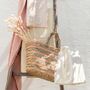 Striped Natural And Orange Plaited Jute Beach Bag, thumbnail 1 of 6