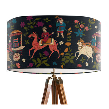 Procession On Charcoal Lampshade, 4 of 8