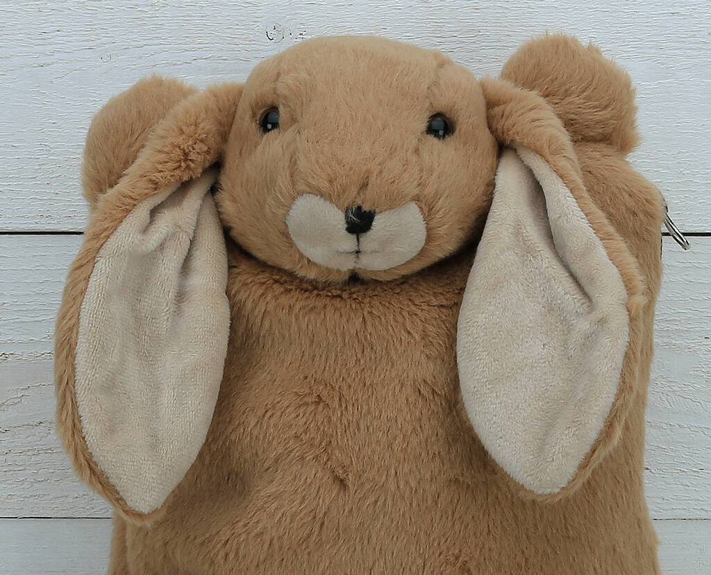 Brown Bunny Hot Water Bottle Cover And Bottle Included By Jomanda 