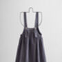 Dark Grey Textured Cotton Canela Handmade Skirt, thumbnail 2 of 4