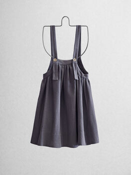 Dark Grey Textured Cotton Canela Handmade Skirt, 2 of 4