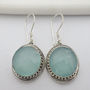 Large Faceted Chalcedony Earrings, thumbnail 4 of 5