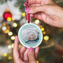 Personalised Baby's First Christmas Pastel Photo Bauble, thumbnail 2 of 5
