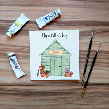 Personalised Garden Shed Father's Day Card, 5 of 5