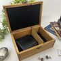 Personalised Wooden Stag Cufflink And Watch Box, thumbnail 7 of 9