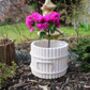 Round Vintage Style Wooden Flower Pot, thumbnail 1 of 6