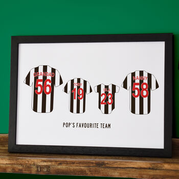 Personalised Family Football Shirt Print, 3 of 5