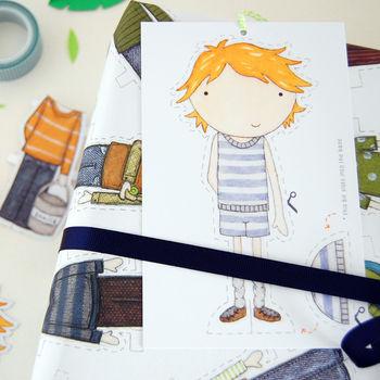 Colin Paper Doll Wrapping Paper Set, 8 of 12
