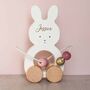 Personalised Wooden Pink Bunny Motor Pull Toy, thumbnail 1 of 8