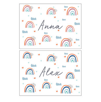 Personalised 'Rainbow' Cot Sheet, 2 of 5