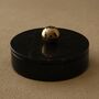 Handmade Black Marble Storage Box Brass Handle, thumbnail 1 of 3