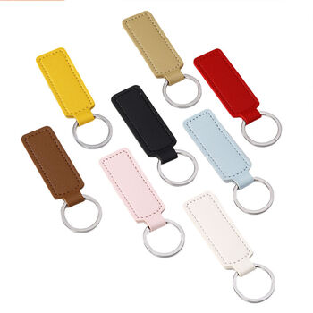 Leather Keychain Engraved Key Ring Personalized Gift, 7 of 7