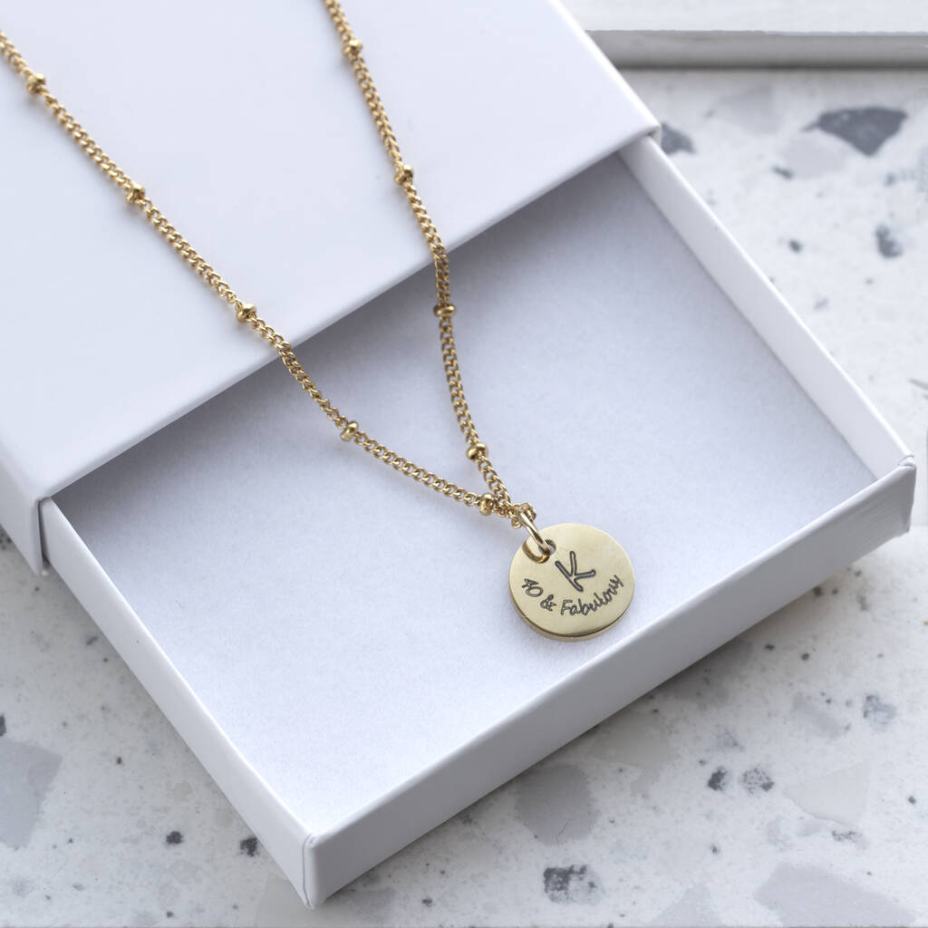 Personalised Engraving Beaded Necklace By Studio Hop