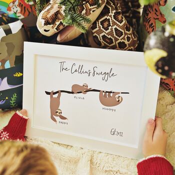Sloth Family Personalised Print Eco Friendly, 2 of 12