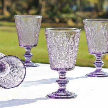 Luxury Embossed Coloured Wine Goblet Collection, 4 of 6