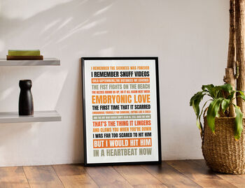 Personalised Favourite Music Lyrics Poster, 8 of 8