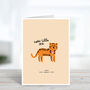 Hello Little One Personalised Tiger New Baby Card, thumbnail 1 of 2
