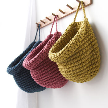 Crochet Wall Hanging Basket, 4 of 11