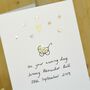 Personalised 'Button Christening' Handmade Card, thumbnail 3 of 6