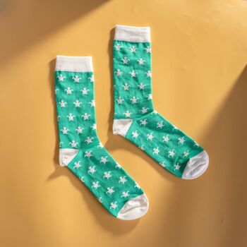 Men's Egyptian Cotton Socks With Turtles On Them, 4 of 4