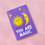 You Are Magic Gold Plated Shooting Star Earrings, thumbnail 3 of 6