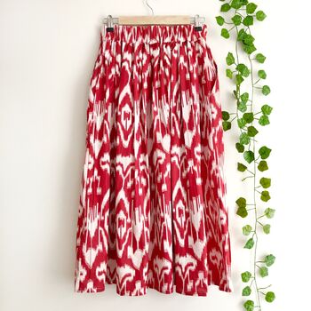 Ikat Cotton Midi Skirt, 5 of 6