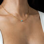 December Birthstone Turquoise Gold Necklace, thumbnail 1 of 4