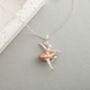 Sterling Silver And Rose Gold Plated Ballerina Necklace, thumbnail 1 of 3