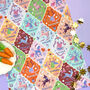 Reindeer Patchwork Tea Towel, thumbnail 1 of 9