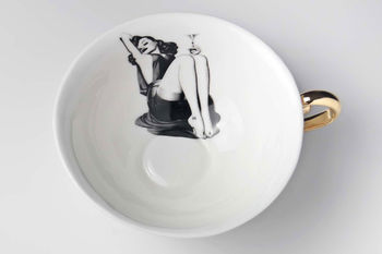 Cup And Saucer With Pin Up Girl, 12 of 12