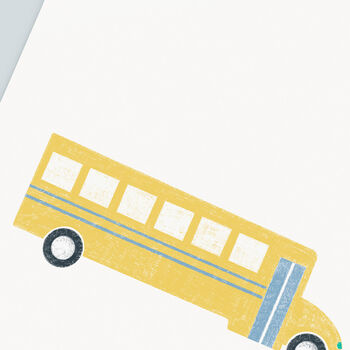 Personalised School Bus Print, 3 of 11