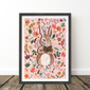 Woodland Bunny Nursery Print, thumbnail 8 of 9