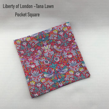 Self Tie Bow Tie In Red Liberty Of London Print, 5 of 7
