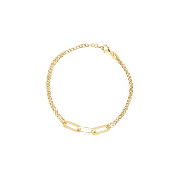 Sterling Silver Gold Plated Paperclip Bracelet, 4 of 6