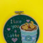 I Like You A Latte Cross Stitch Kit, thumbnail 3 of 7